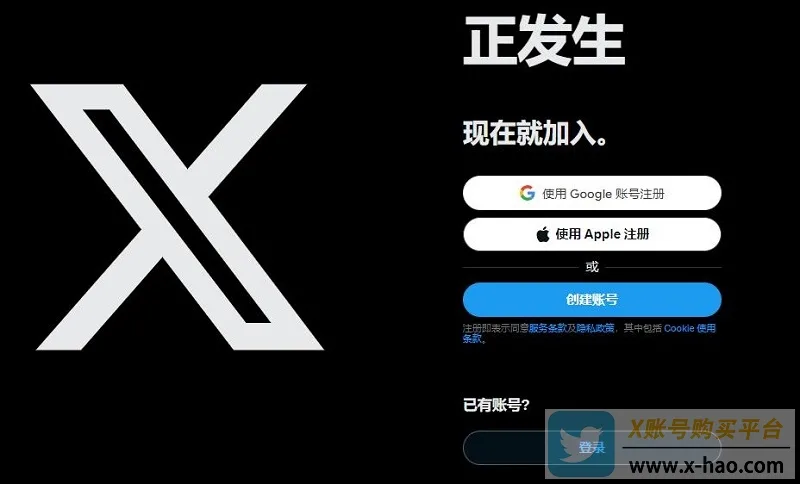 X账号登录